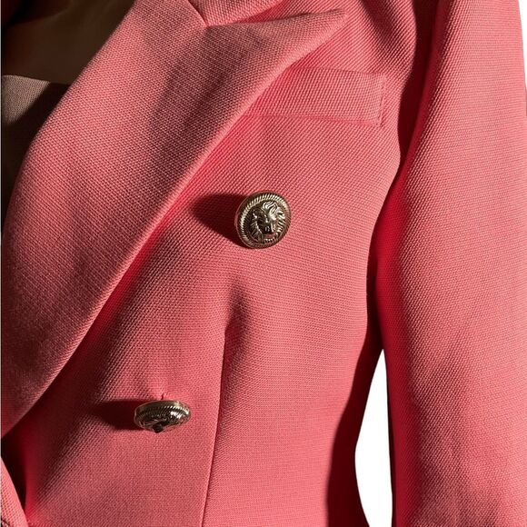Pineapple Women’s Double Breasted pink Blazer With Gold Buttons Jacket Size M - Picture 4 of 14